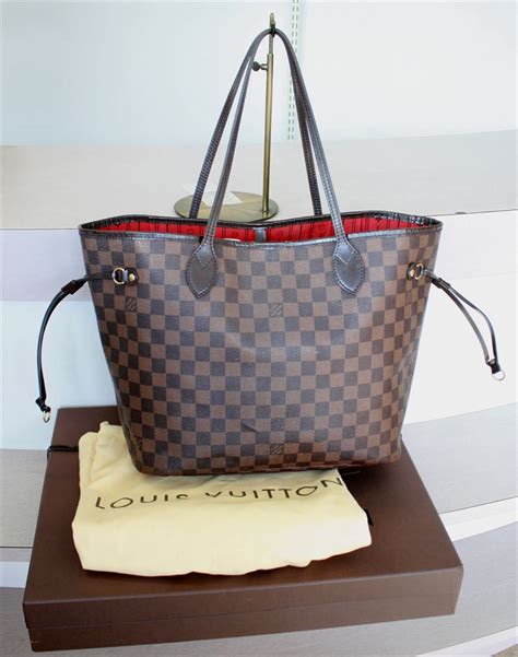 louis vuitton damier ebene neverfull mm tote bag|damier neverfull mm price.